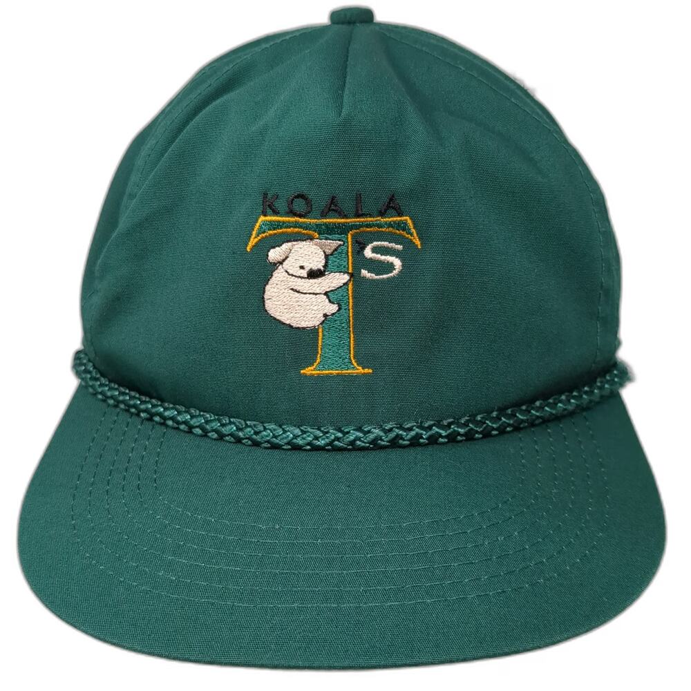 Capital Caps 5 Panel Green One Size Koala T'S Rope Graphic Snapback Cotton Hat